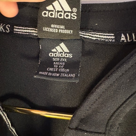 Adidas All Blacks Rugby Polo Shirt Black Mens 2XL Official Licensed - Picture 2 of 9